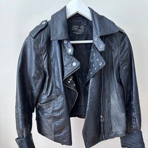 Zara TRF Leather Moto Jacket
